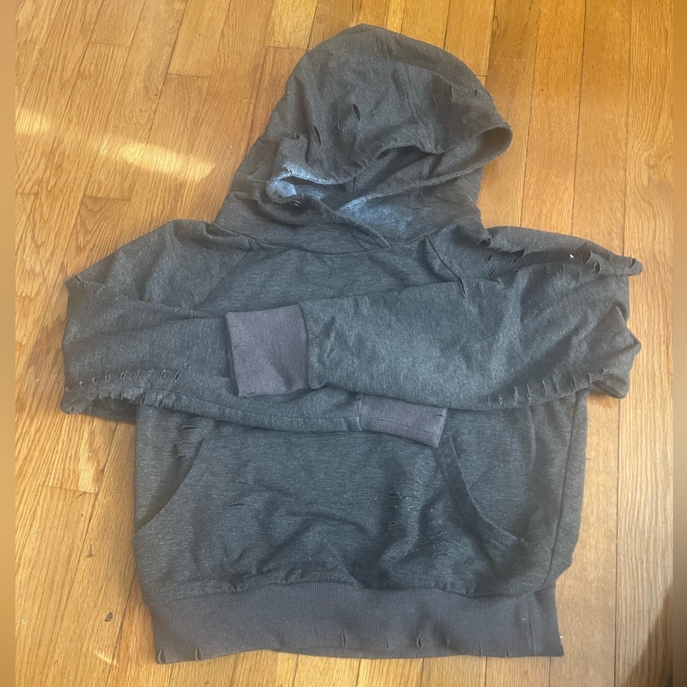 Born Primitve burned cropped hoodie M
